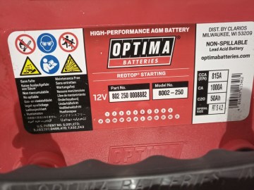 OPTIMA AGM RED TOP RTS-4.2 50А 815А 802250000 (22)